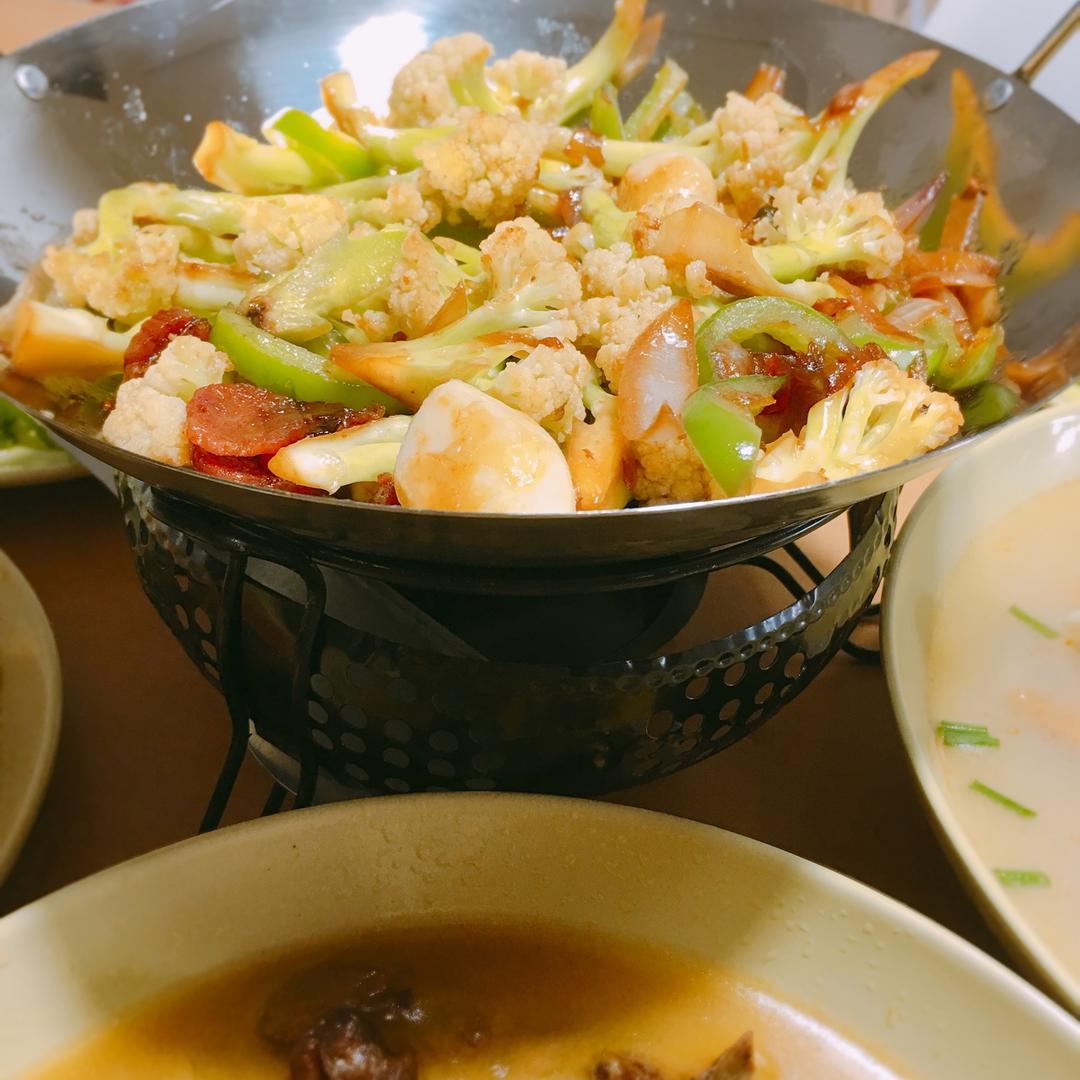 干锅花菜【曼达小馆】2017年夜饭