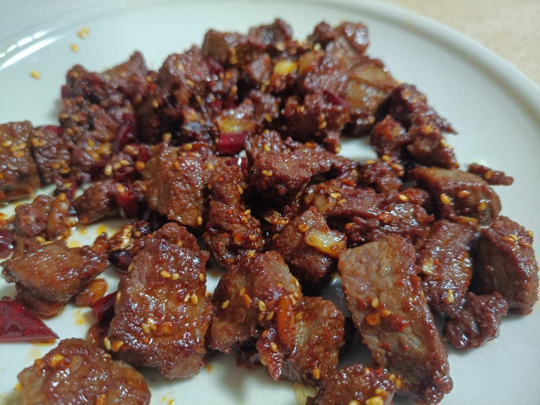 香辣孜然牛肉，我只吃自已做的，连炫三碗米饭