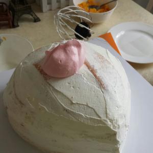 立体寿桃奶油蛋糕的做法 步骤6
