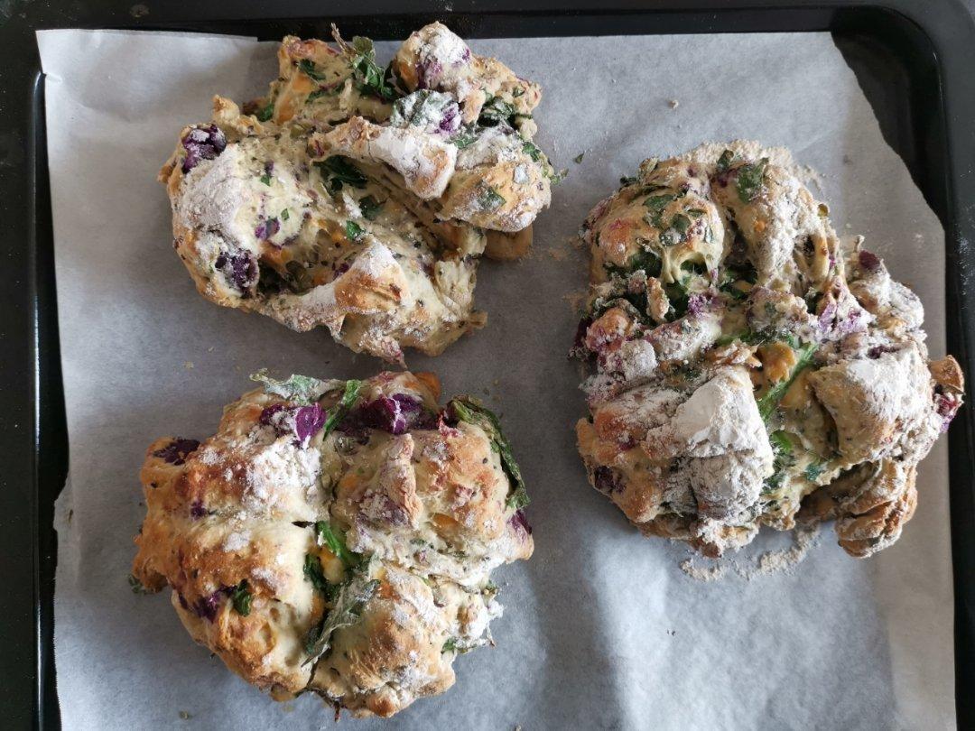 菠菜南瓜奶酪丹波面包丨健康·烘焙