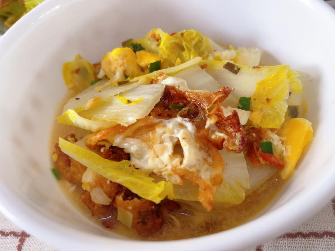 看着平平无奇却很鲜美的白菜鸡蛋汤