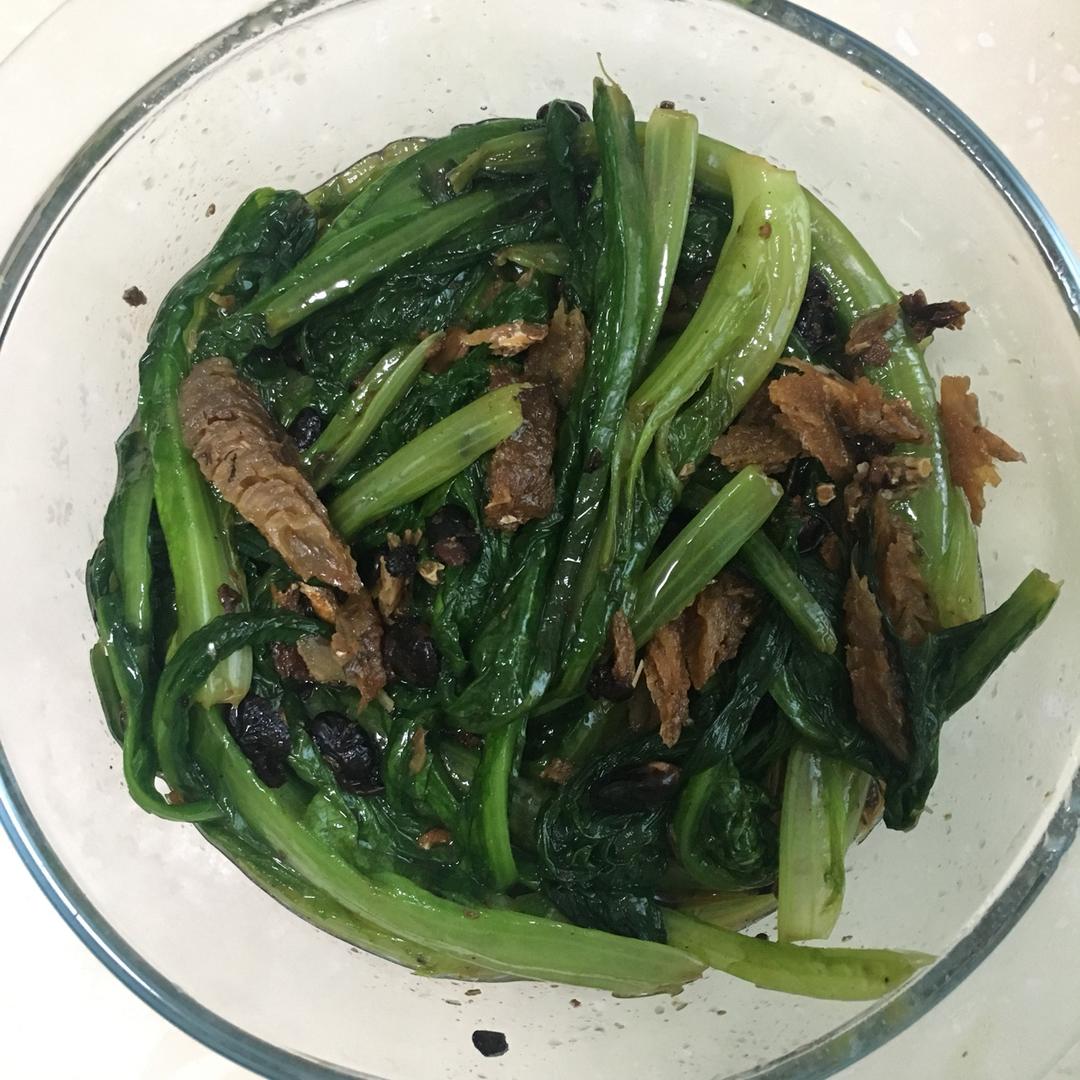 懶婪婪做的豆豉鯪魚油麥菜