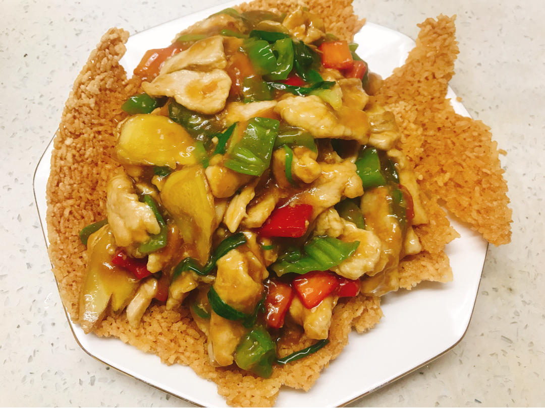 堂妈教你做锅巴肉片