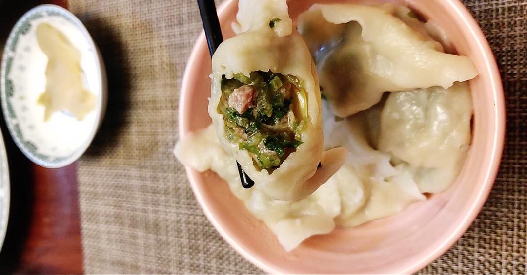silkroad做的芹菜羊肉饺子