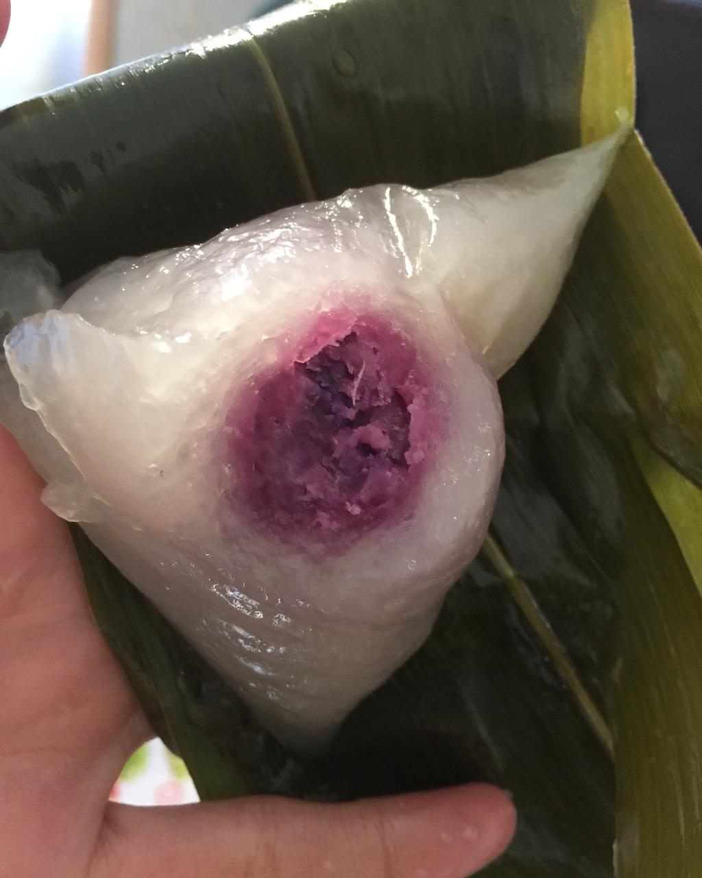 紫薯西米水晶粽