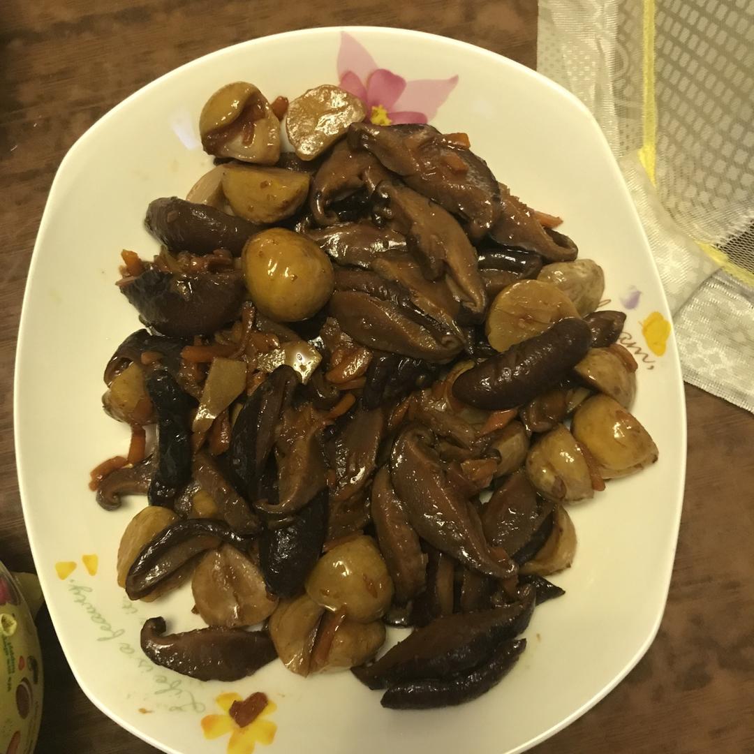 香菇烧栗子