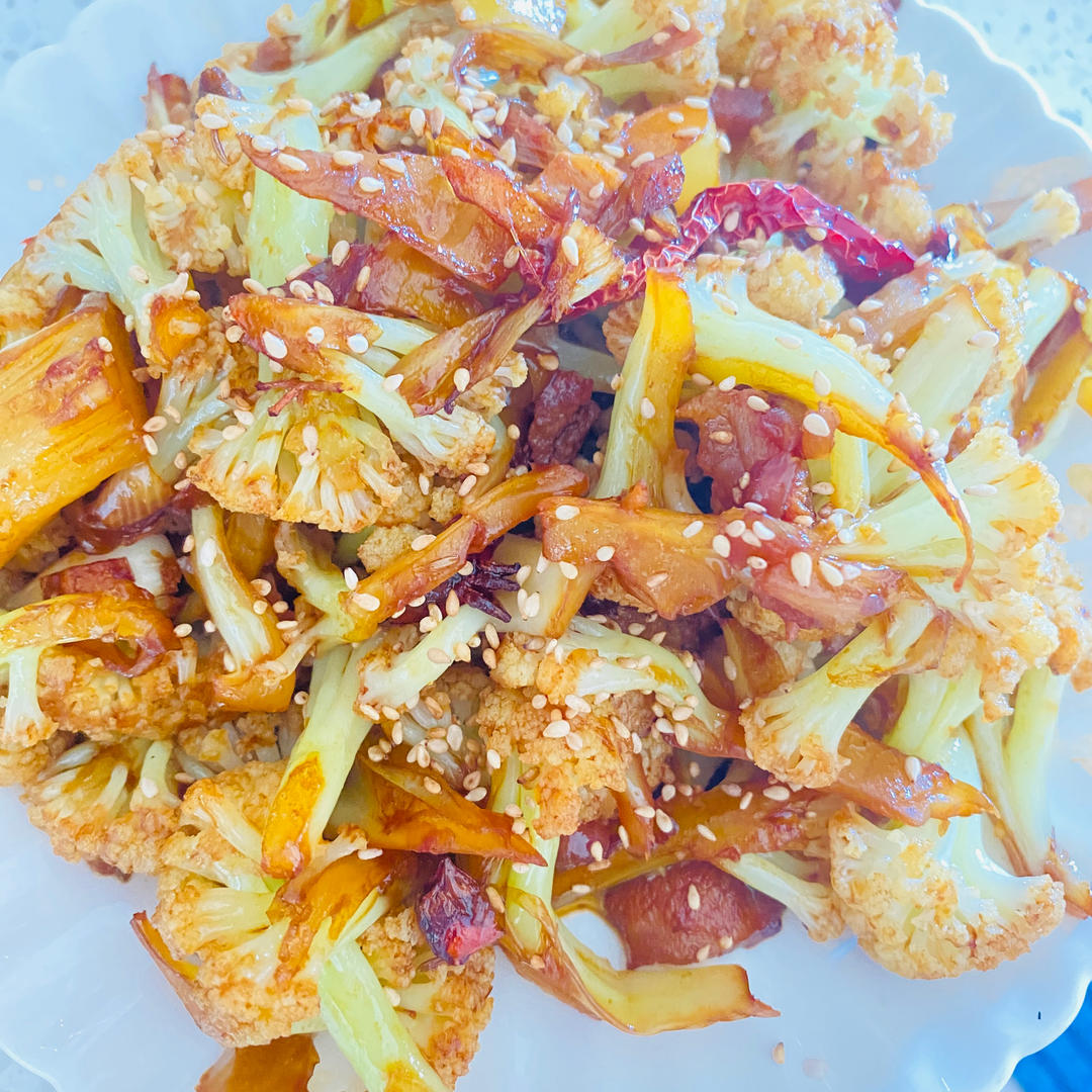 干煸菜花（花菜炒肉）