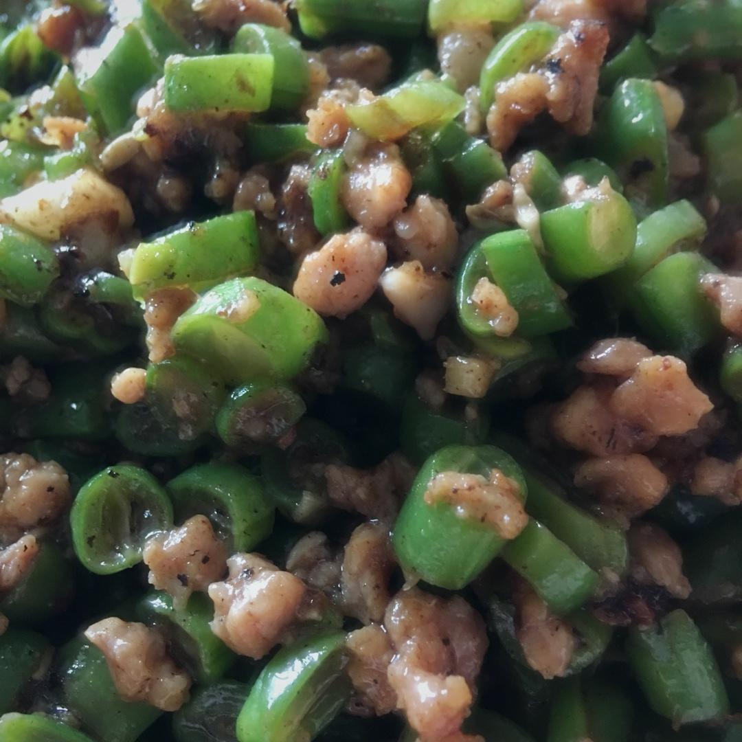 肉沫豆角下饭菜