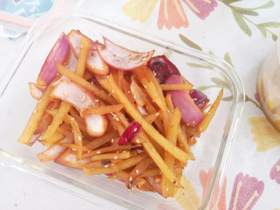 孜然洋葱炒土豆