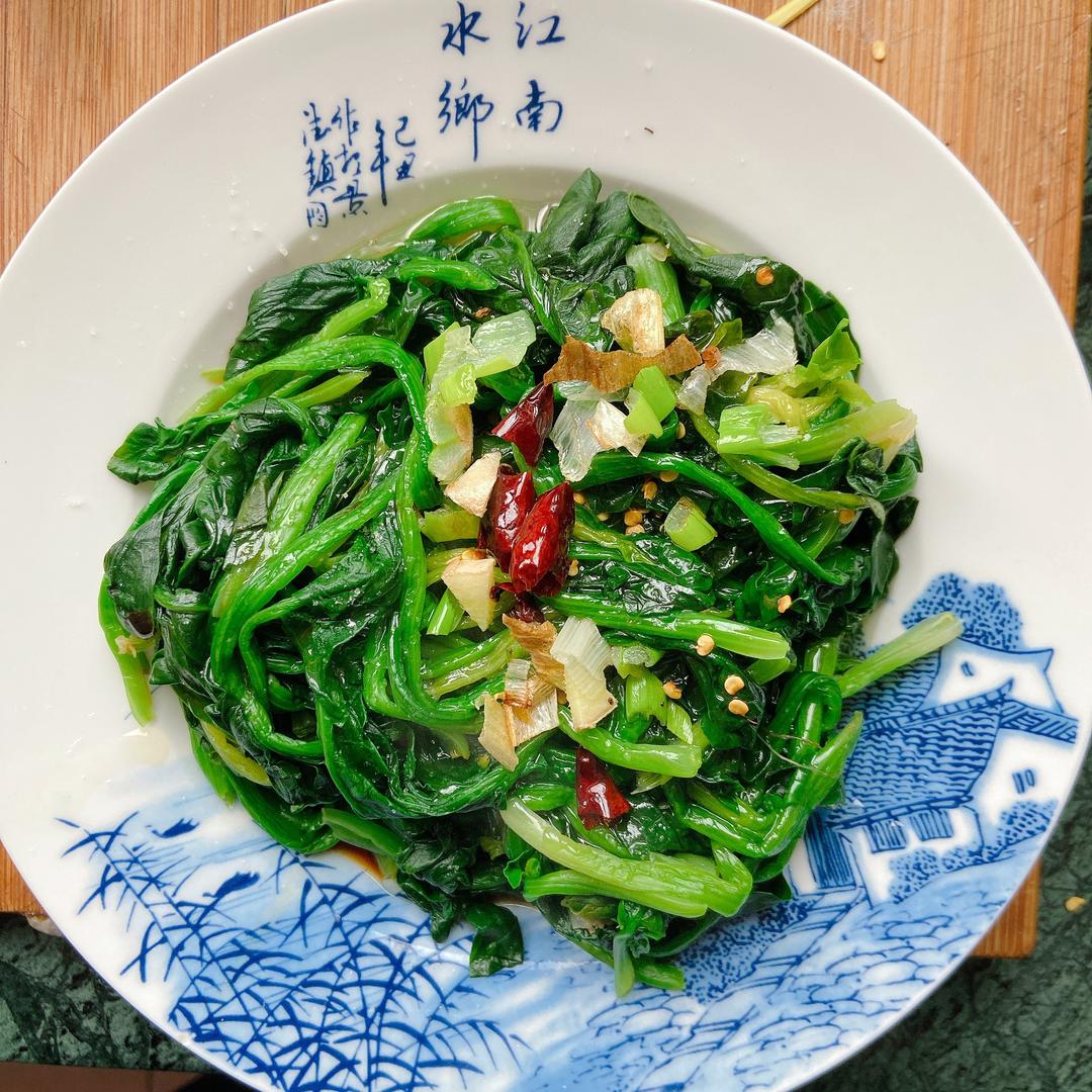 油泼菠菜🌟菠菜最简单好吃的方法
