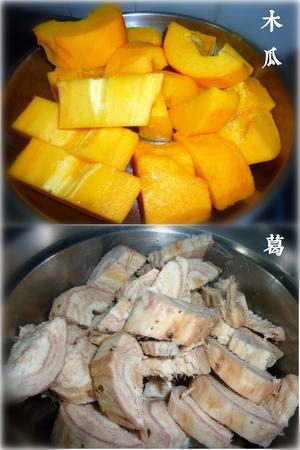 木瓜花生鸡汤的做法 步骤2