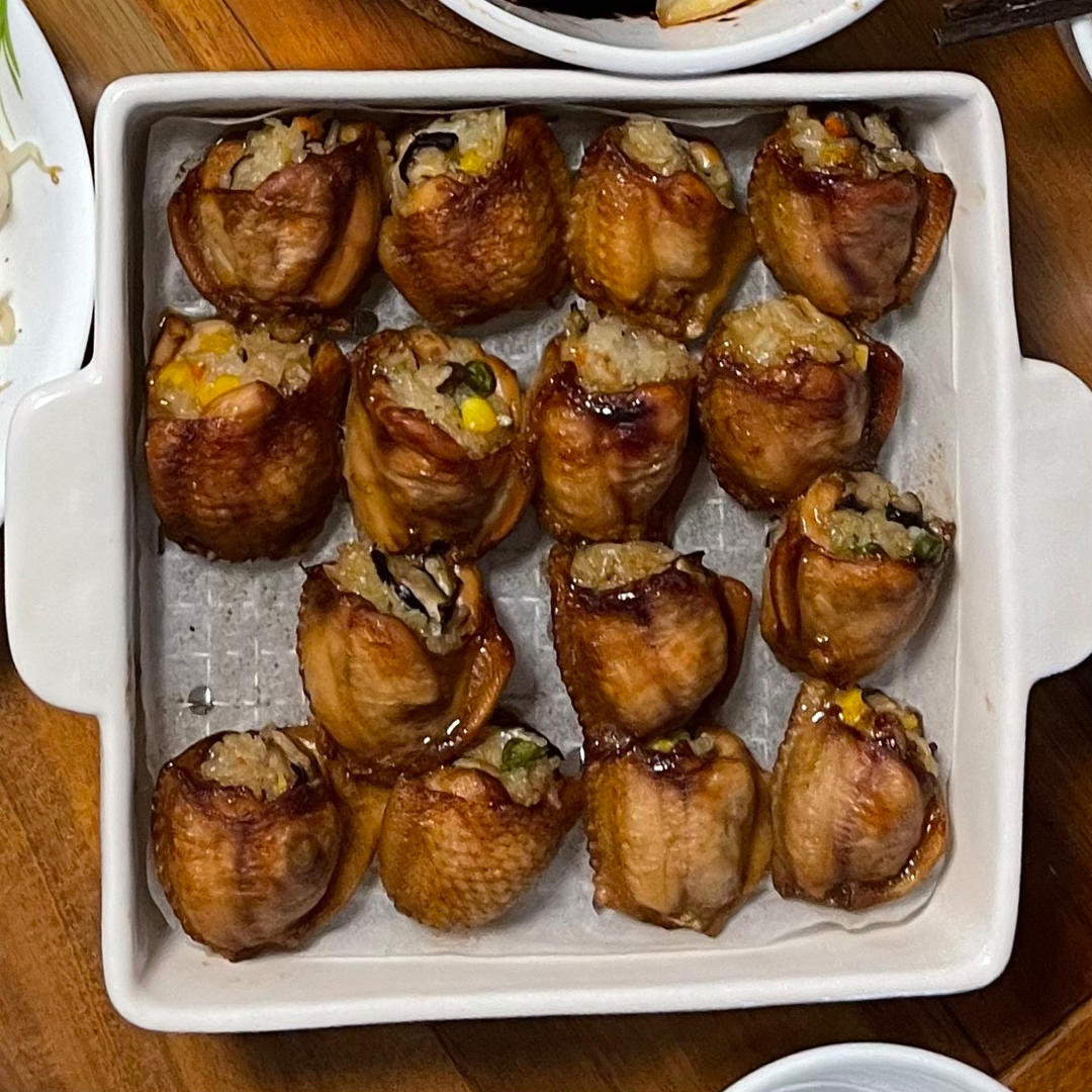 烤箱版鸡翅包饭