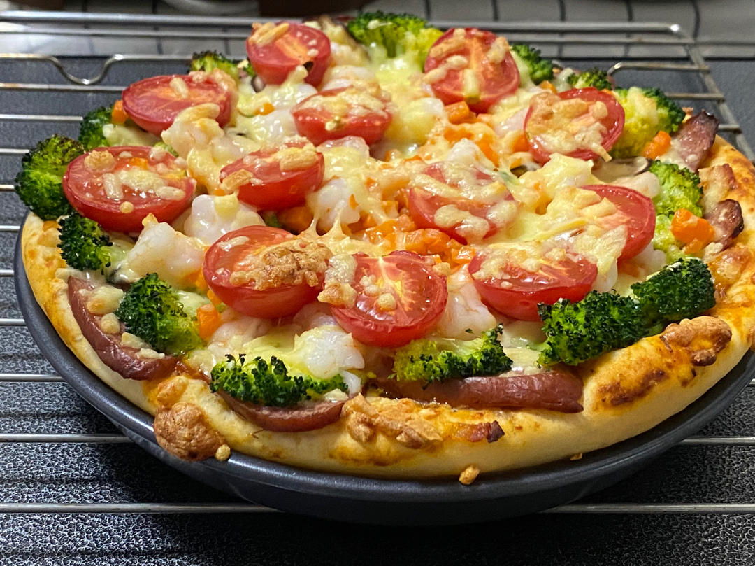 详细配方 节日必备巨大的12寸超豪华至尊披萨(厚底)