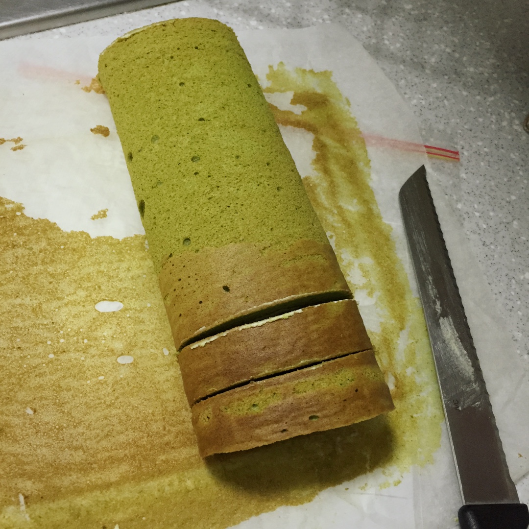 抹茶蜜豆蛋糕卷