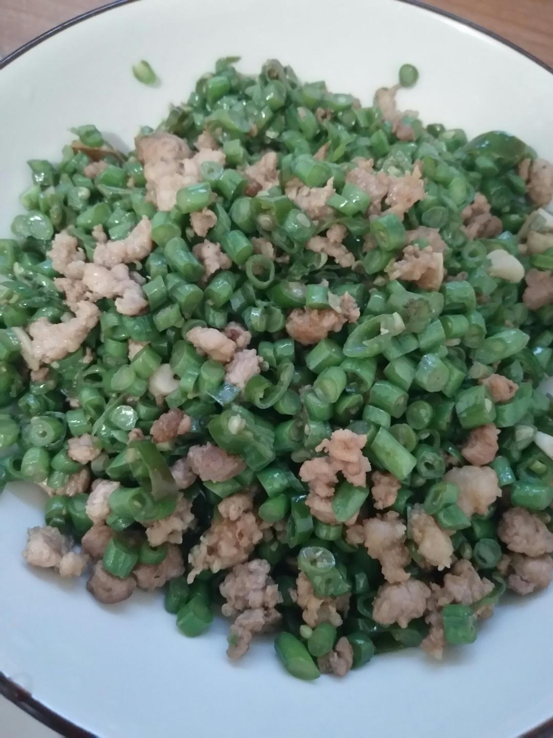 肉沫豆角下饭菜