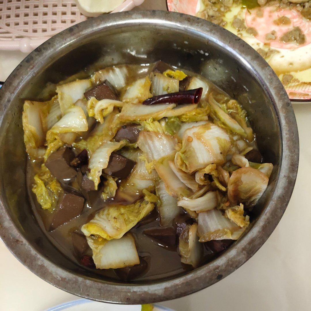 鸭血熘白菜