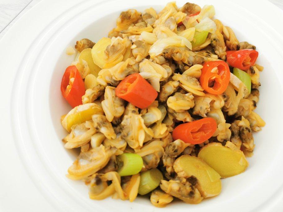 supremeleader做的辣炒花蛤肉去壳才能真正无泥沙