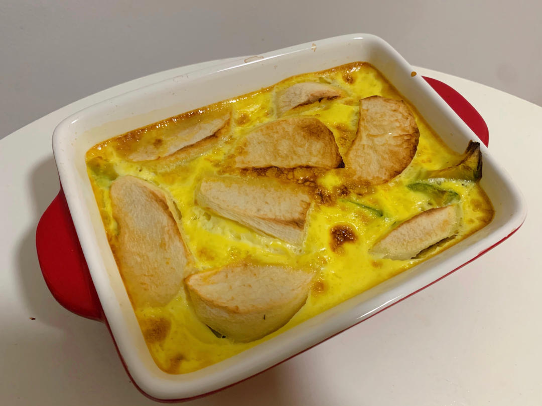 超快手的蛋奶烤苹果南瓜