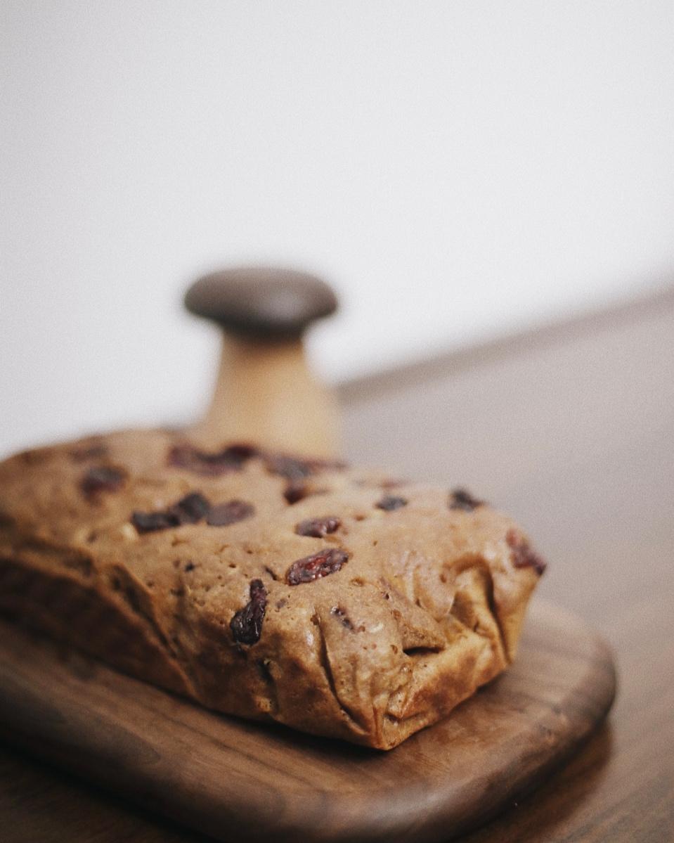 一步搞定的蔓越莓红糖香蕉马芬