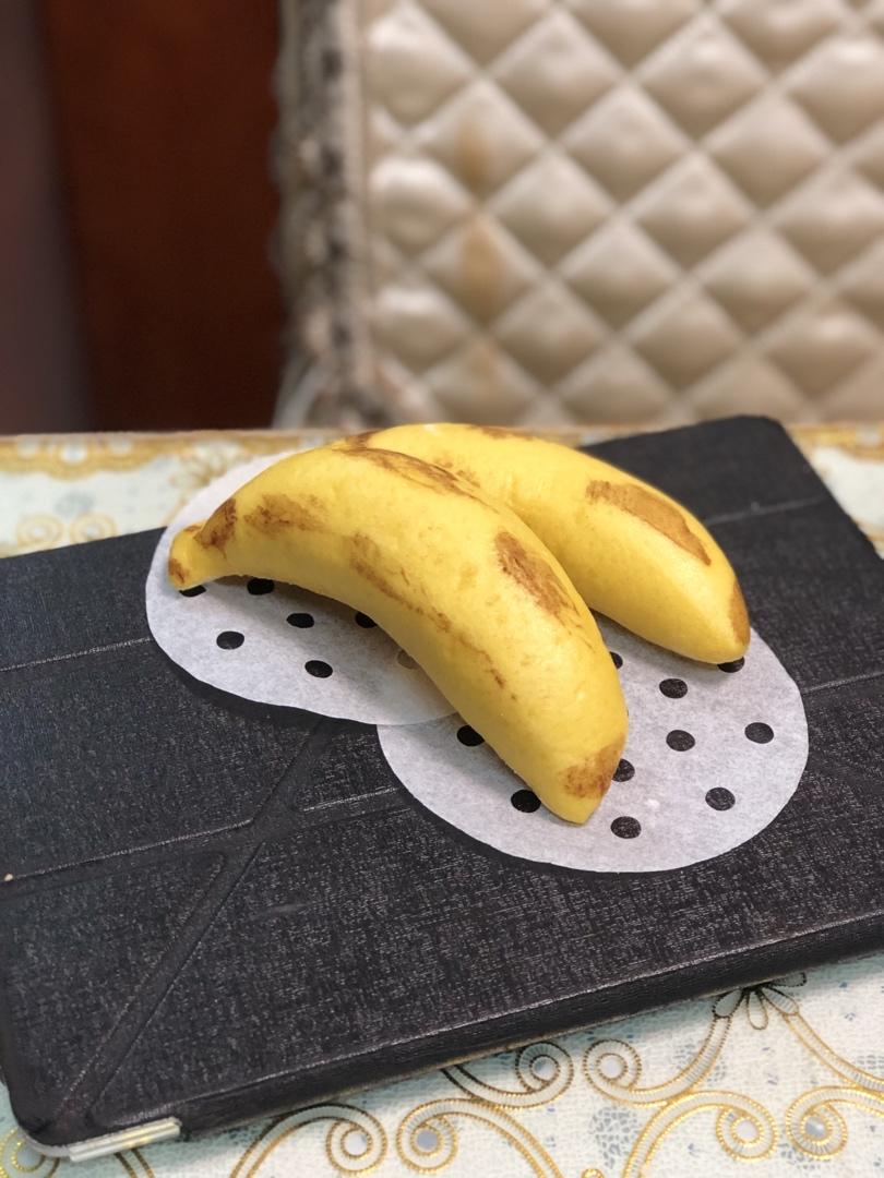 香蕉🍌馒头 一  独创（自家种的纯绿色水果含皮吃的香蕉🍌）