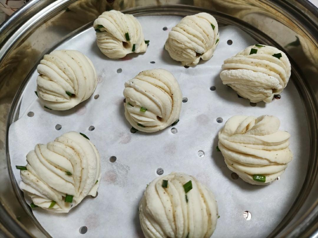 葱油花卷，一根筷子卷出漂亮的造型