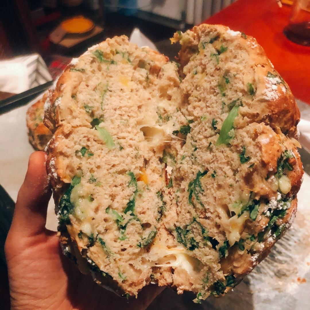菠菜南瓜奶酪丹波面包丨健康·烘焙