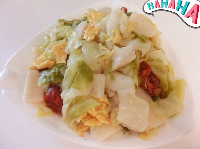 蔬菜鸡蛋炒年糕