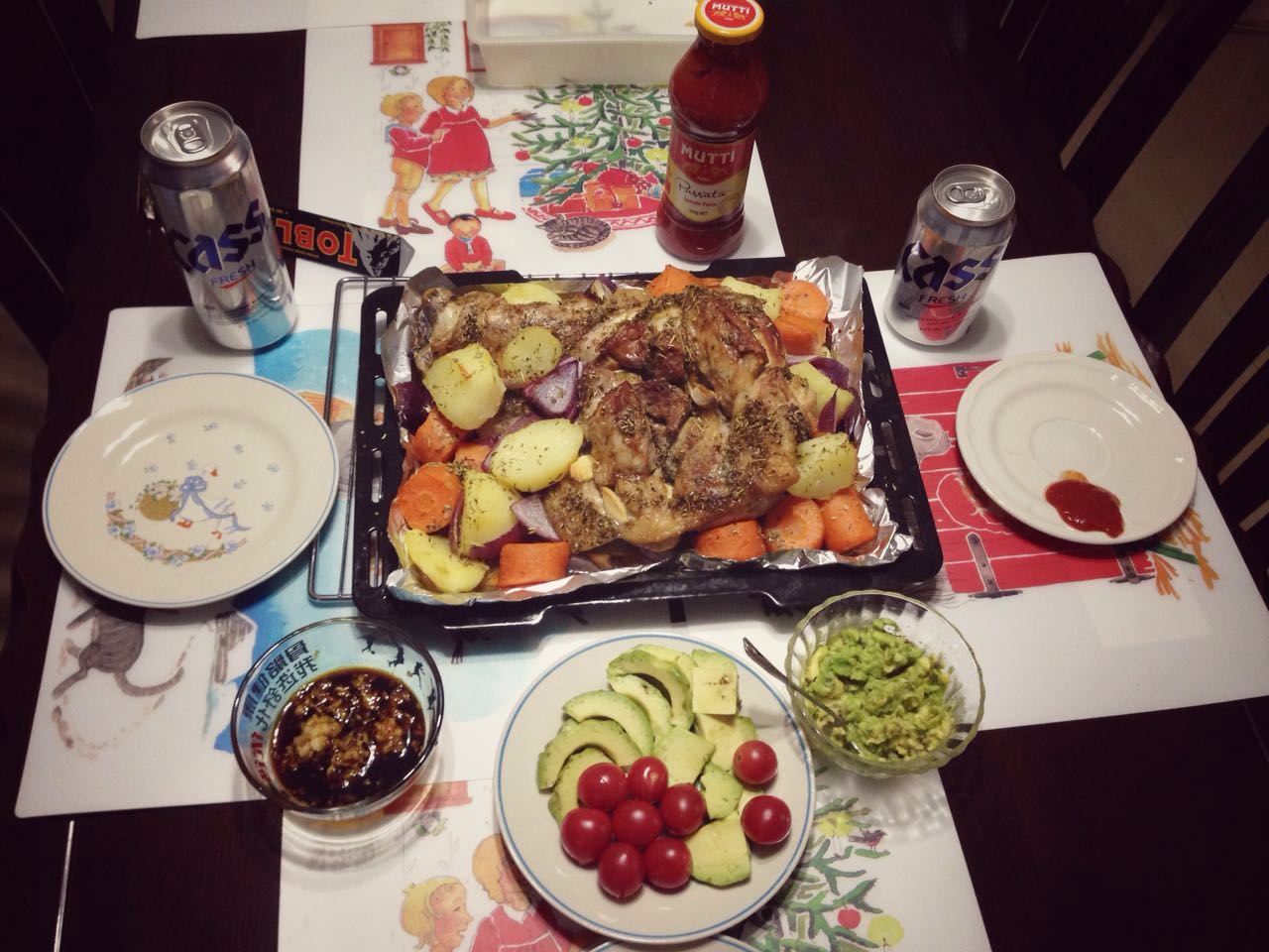 迷迭香烤猪肘和蔬菜 Roast Pork & Roast Vegetables