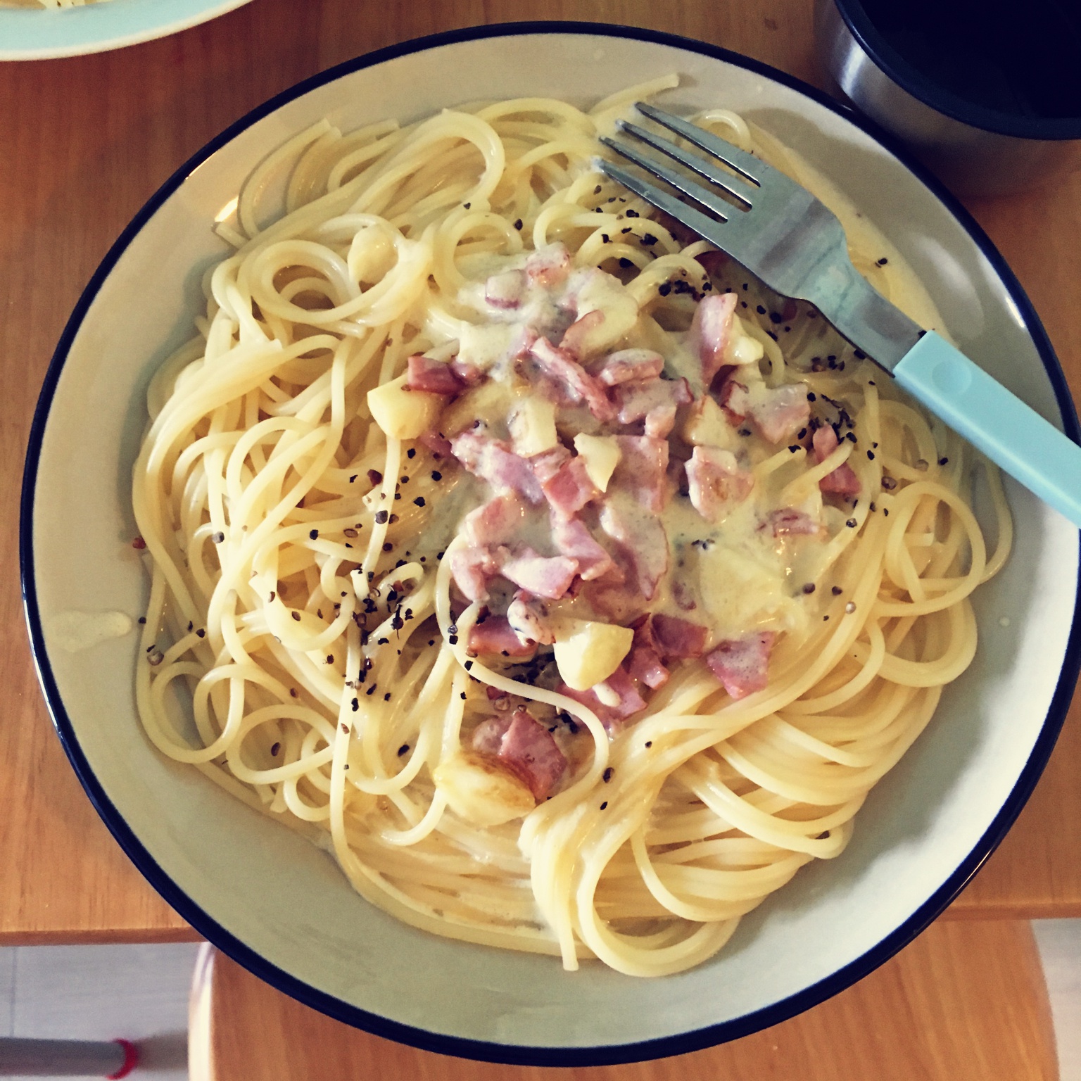 奶油培根意大利面