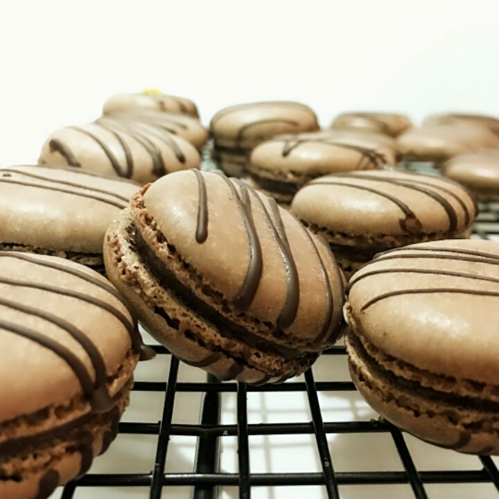 最容易成功的chocolate macarons 巧克力马卡龙