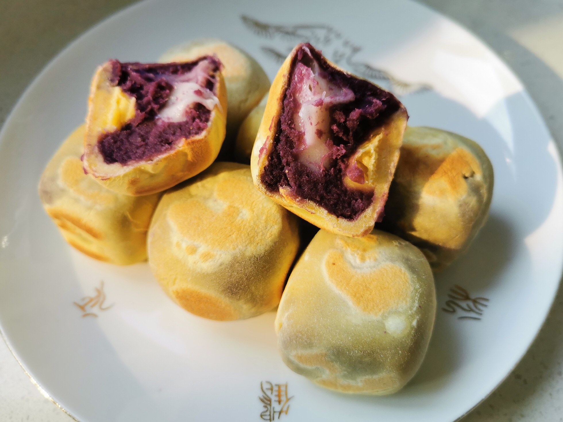 拉丝麻薯紫薯仙豆糕-无油无糖低脂版