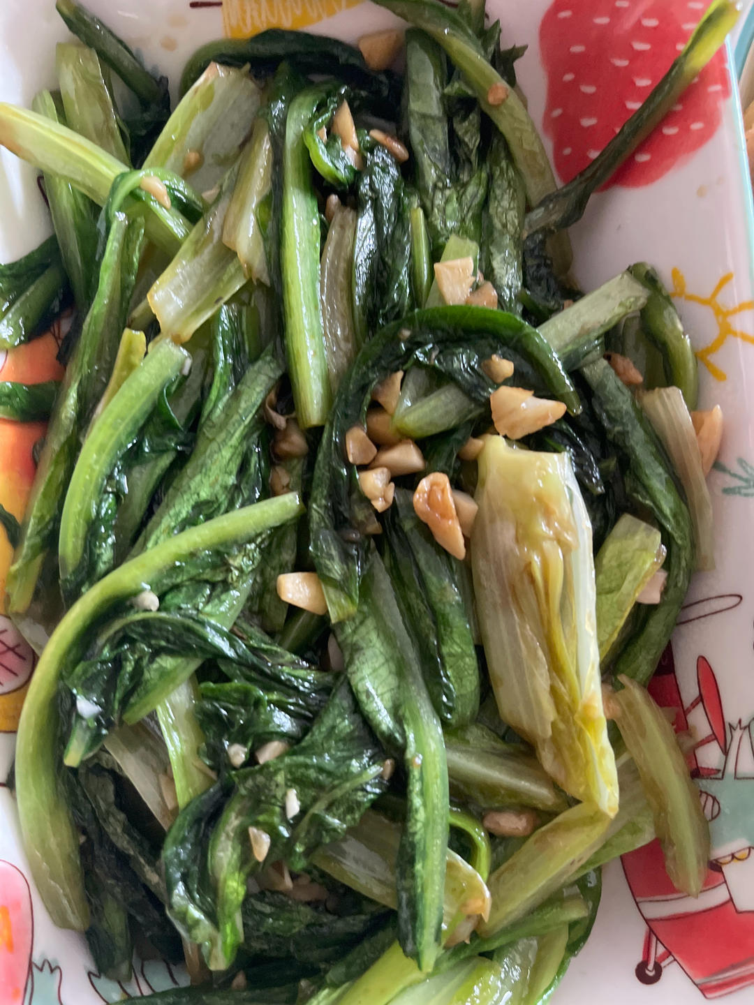 蒜蓉耗油清炒油麦菜，减脂快手菜，宝宝超爱，傻瓜步骤，屡试不爽，好吃且下饭，鲜香爽口！！