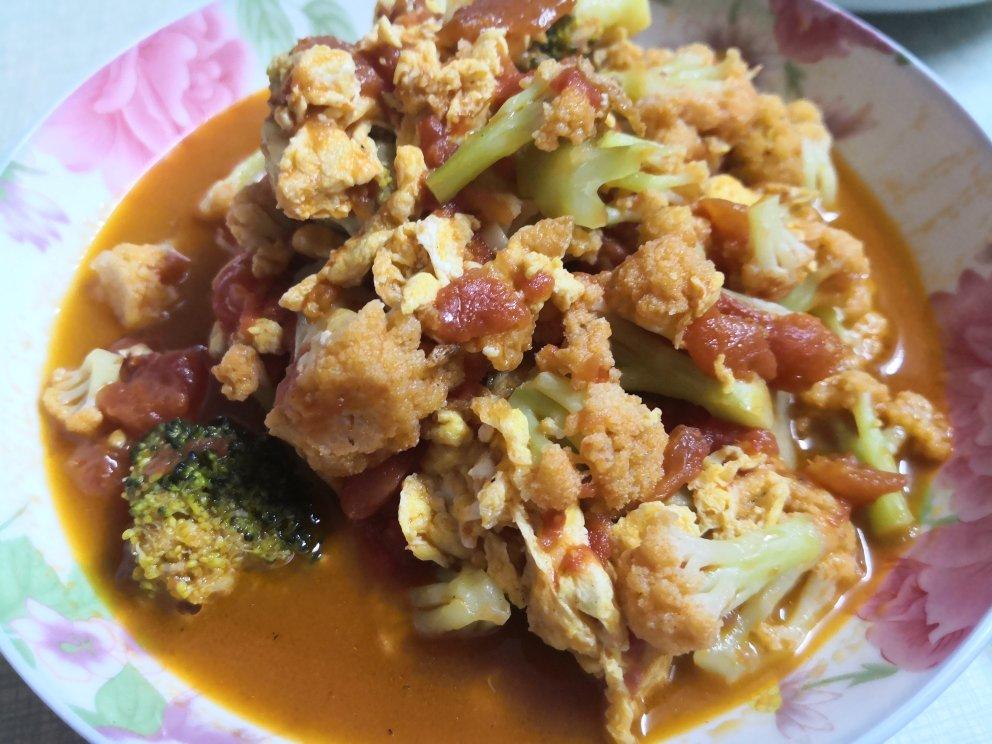 番茄花菜炒鸡蛋