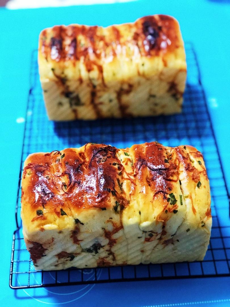 【天然酵母】香葱肉松吐司