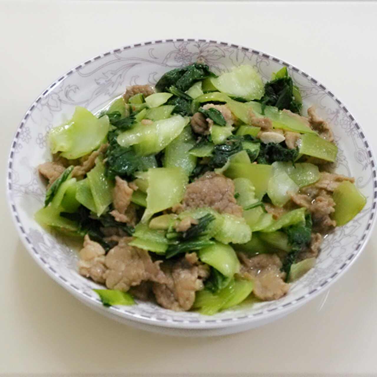 上海青炒肉