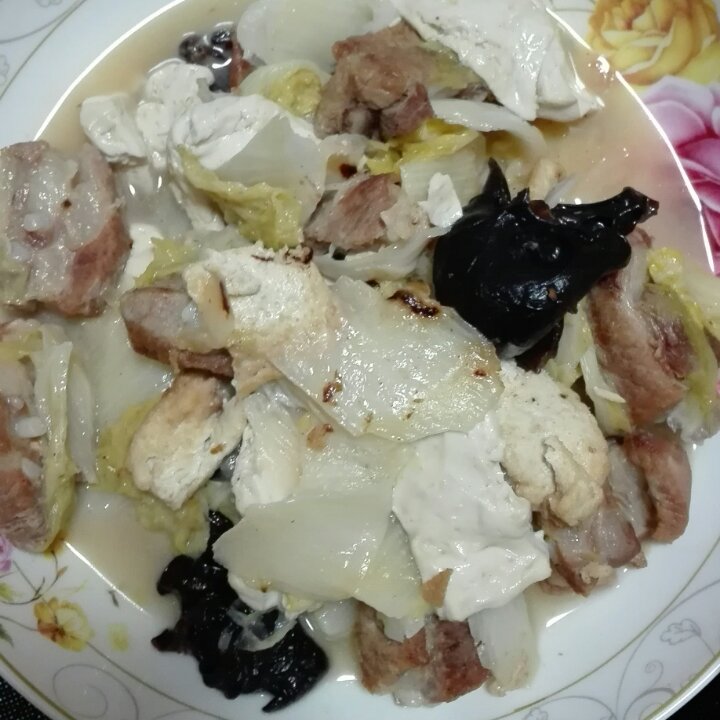白菜豆腐炖排骨
