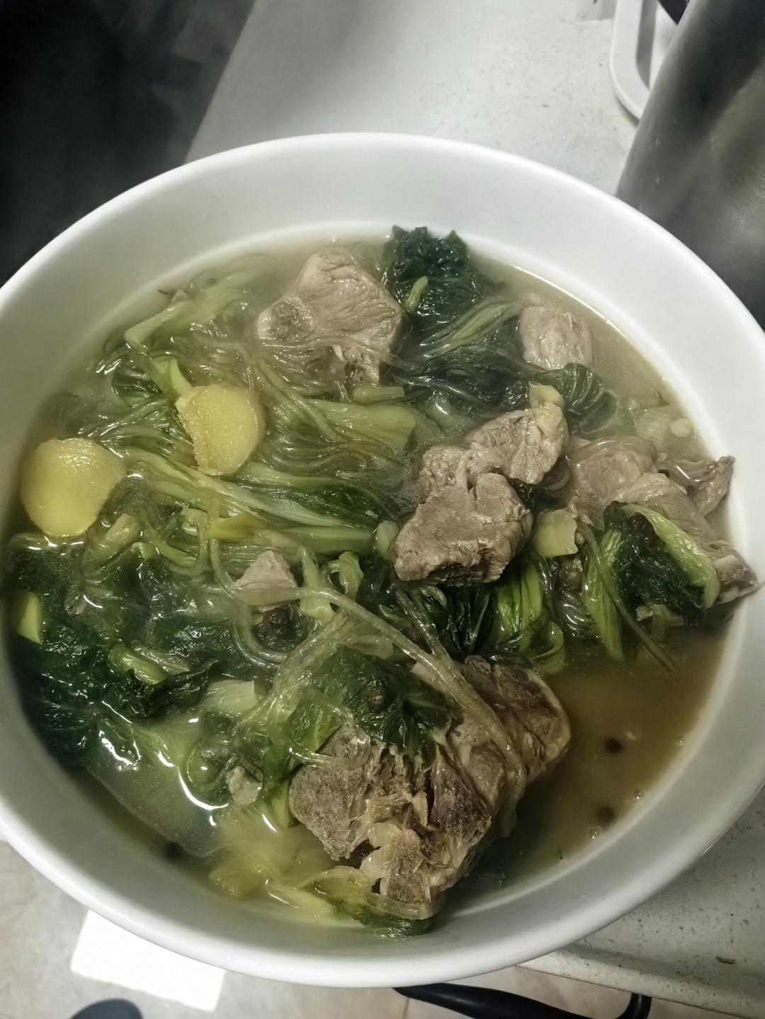 小白菜排骨汤