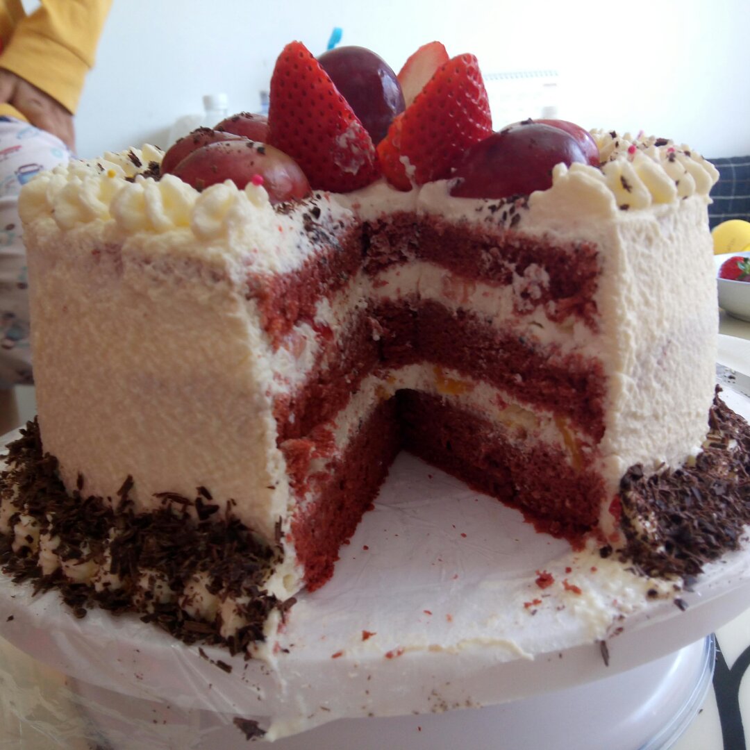 红丝绒戚风蛋糕（八寸）