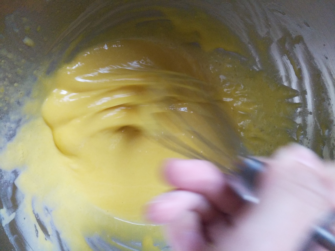 香橙古早蛋糕（烫面水浴法）的做法 步骤9