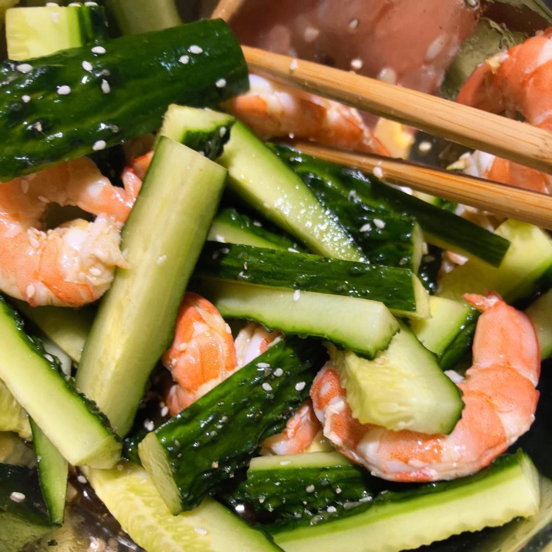 减脂一定要吃的凉拌虾仁黄瓜🦐