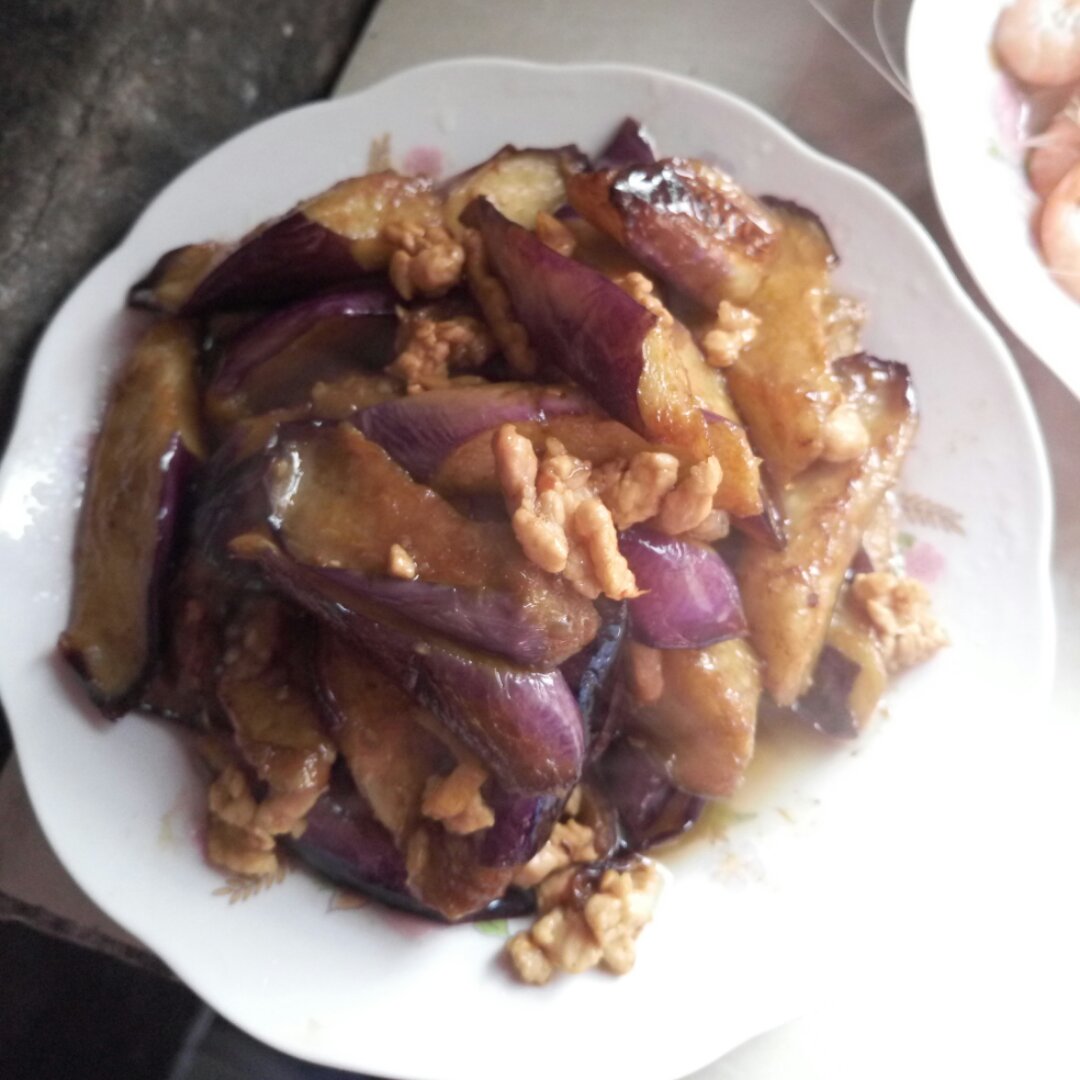 红烧肉末茄子