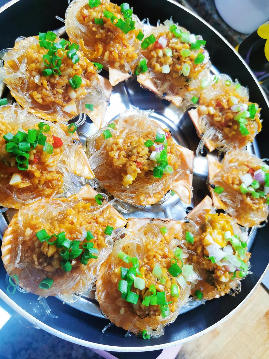 蒜蓉蒸扇贝的做法