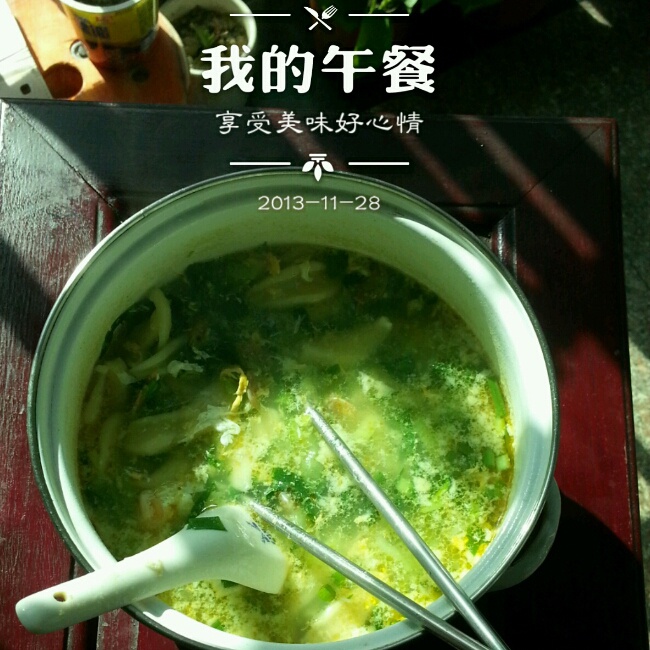 青菜鸡蛋面疙瘩汤