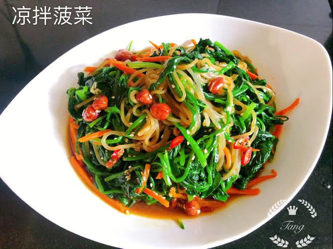 凉拌粉丝菠菜—素菜吃出幸福味儿的做法