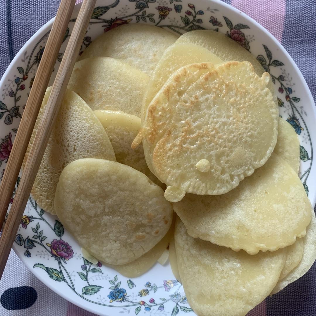 不加一滴水和油，香甜松软的小米奶香饼