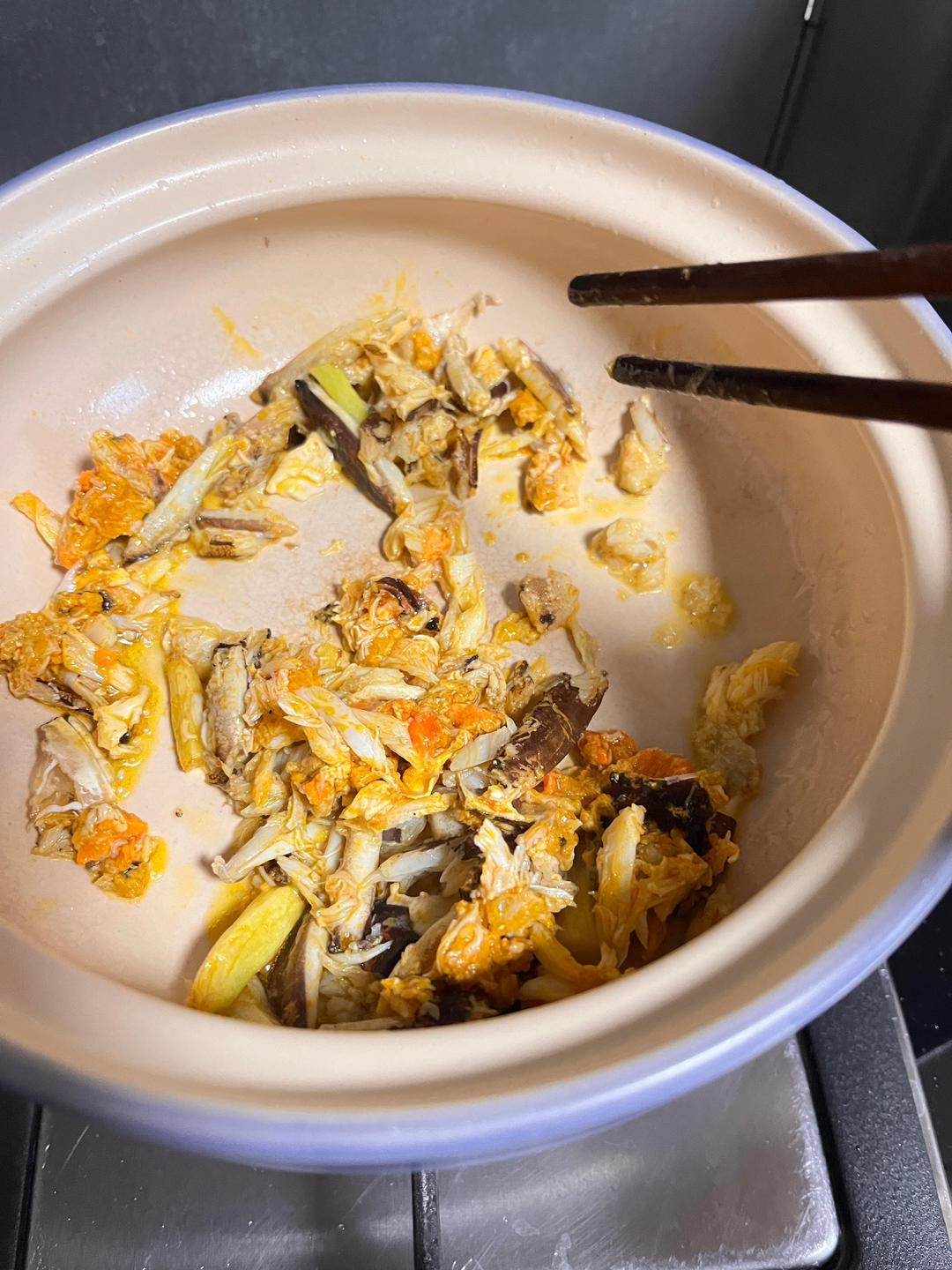 鲜了掉眉毛的蟹肉豆腐煲