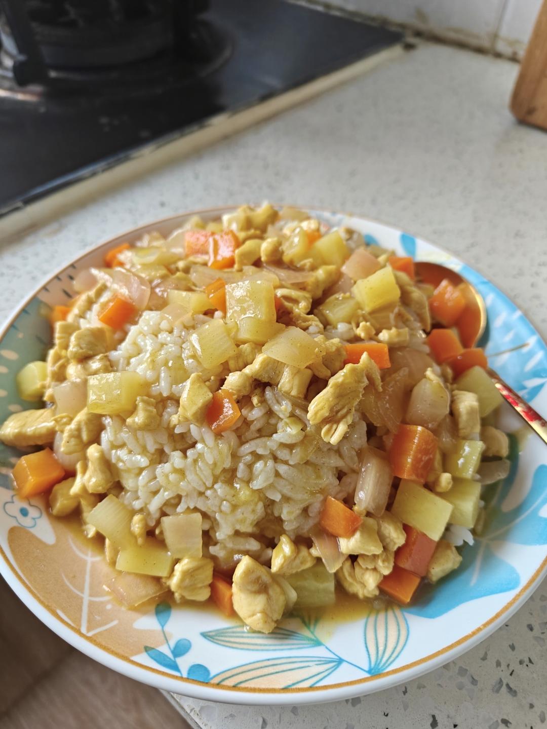 超级爱吃咖喱鸡肉饭的做法