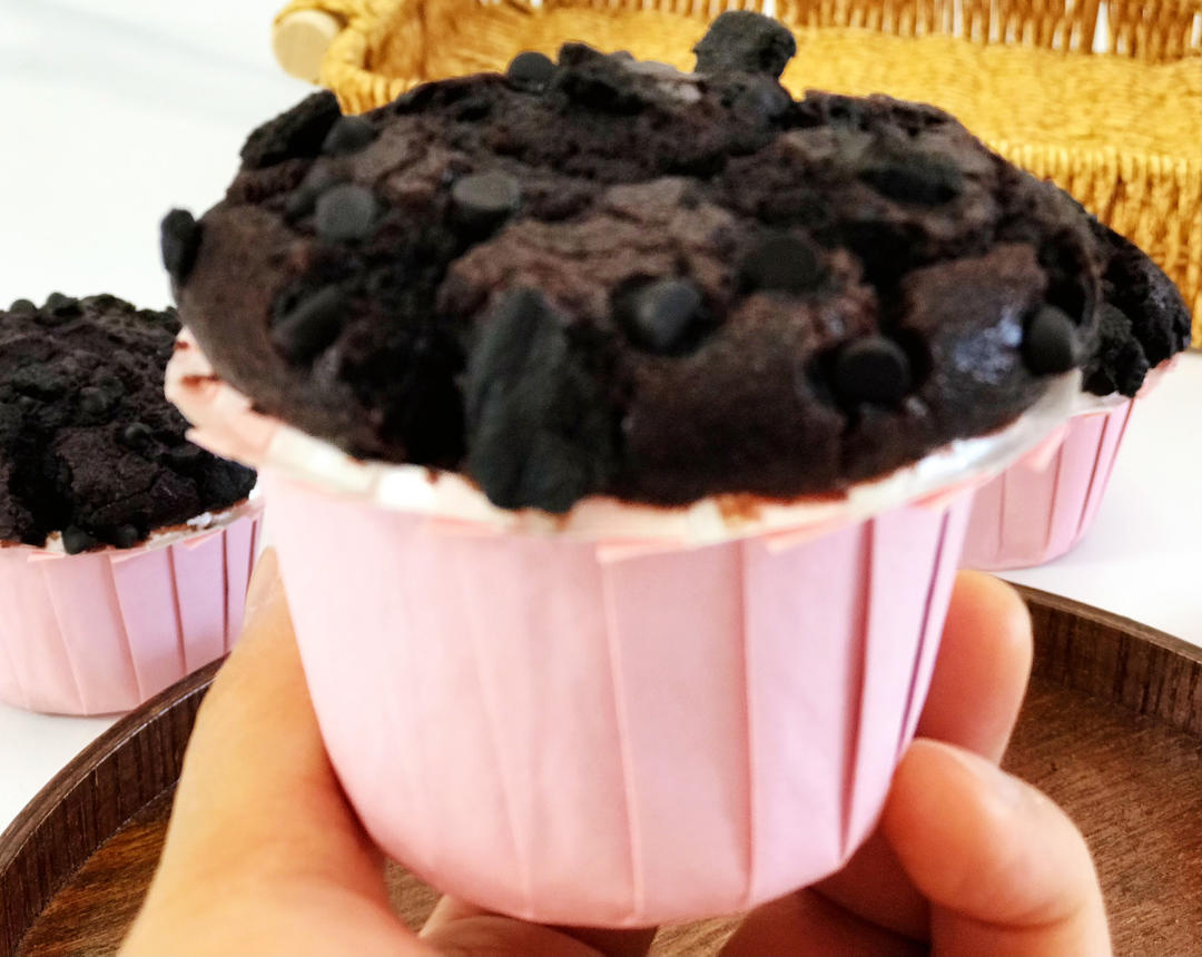 🍫星巴克同款大蘑菇头香浓巧克力爆浆麦芬🍫