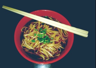 小葱麻油酱油面