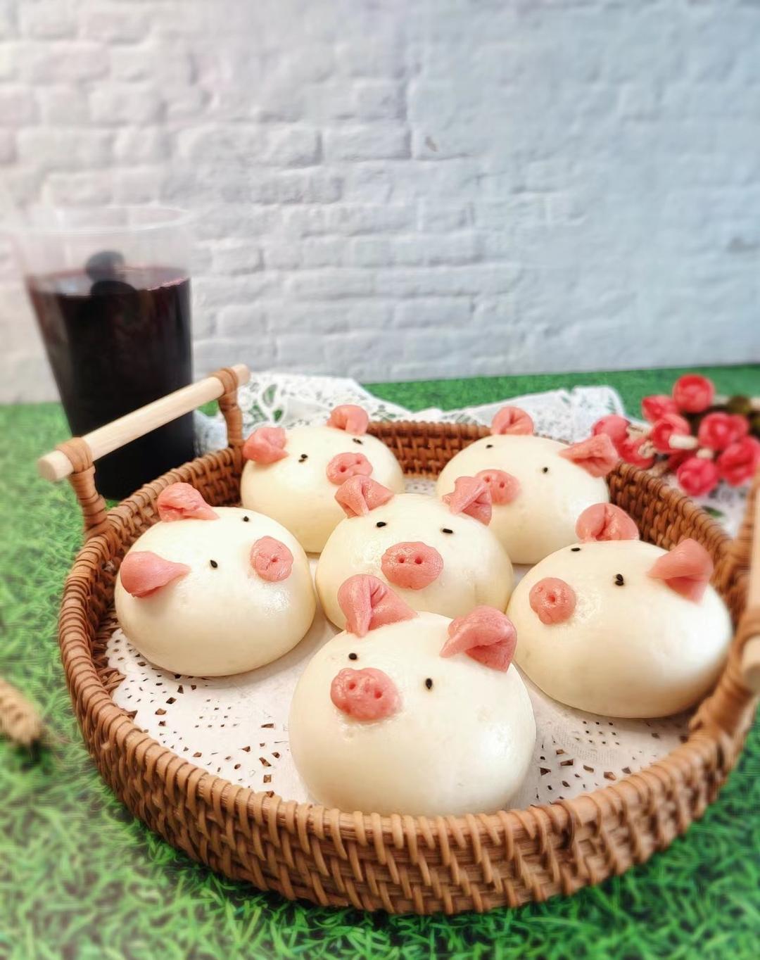 🐷小猪奶黄包（卡通包子）